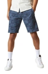 Good Man Brand Flex Pro Jersey Tulum Shorts In Blue Sketched Floral