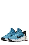 Nike Men's Free Metcon 3 Training Sneakers From Finish Line In Light Blue Fury/ Black/ White