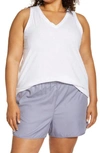 Madewell Whisper Cotton V-neck Tank In Optic White