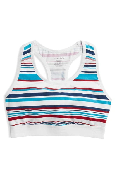Tomboyx Next Gen Racerback Bra In Racer Stripes