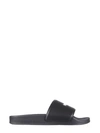 Msgm Slide Sandals With Micro Logo In Black