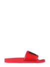 Msgm Logo-print Pool Sliders In Red