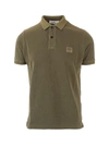 STONE ISLAND STONE ISLAND MEN'S GREEN OTHER MATERIALS POLO SHIRT,741522S67V0058 M