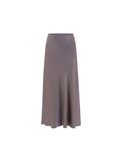 Maison Margiela High-waisted Ankle-length Skirt In Grey