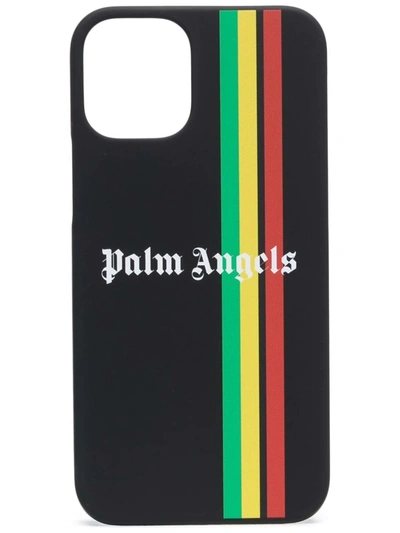 Palm Angels Womens Multi Exodus Iphone 12 Pro Phone Case In Black,white