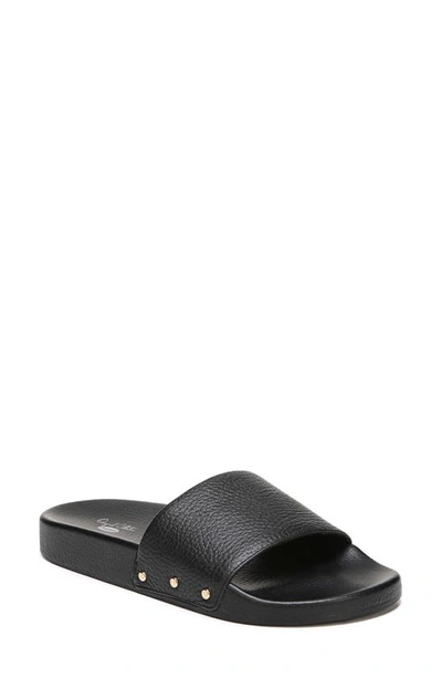 Dr. Scholl's Pisces Slide Sandal In Black Leather