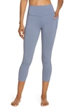 Zella Live In High Waist Pocket Crop Leggings In Grey Folkstone