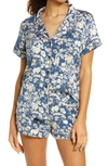 Nordstrom Lingerie Moonlight Short Pajamas In Navy Denim Ethereal Floral
