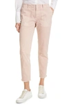 Nili Lotan Jenna Slim Crop Stretch Twill Pants In Dusty Pink