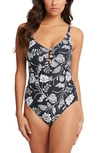 SEA LEVEL FLORAL PRINT ONE-PIECE SWIMSUIT,SL1285FI