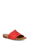 Miz Mooz Aria Slide Sandal In Scarlet Leather