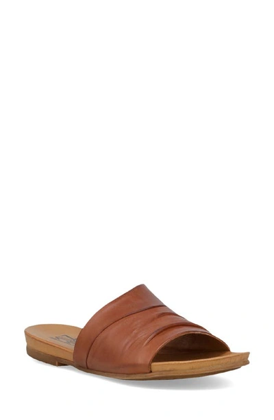 Miz Mooz Aria Slide Sandal In Brandy Leather