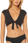 Bleu Rod Beattie Kore Tie Front Bikini Top In Black