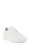 Ecco Soft Classic Leather Sneaker In White Leather