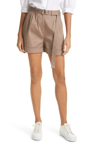 Samsã¸e Samsã¸e Sams?e Sams?e Dakota Belted Cotton Shorts In Caribou