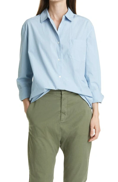 Nili Lotan Long-sleeved Cotton Shirt In Cambridge Blue