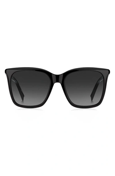 Givenchy 56mm Gradient Rectangle Sunglasses In Black/ Grey Shaded