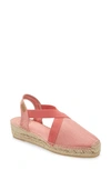 Toni Pons Verona Wedge Espadrille In Coral Fabric