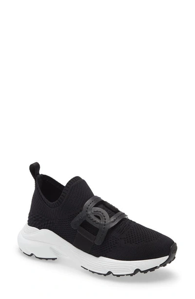 Tod's Technical Fabric Trainers With Leather Detail In Black
