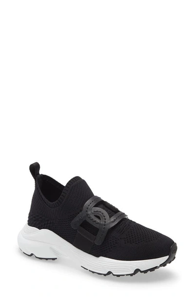 Tod's Womens Tods Sport Run 54c Calzino Logo-embellished Mesh-knit Low-top Trainers In Black
