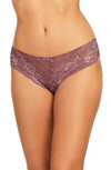 Montelle Intimates Brazilian Lace Panties In Mauve Mist/ Blush