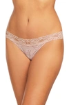 Montelle Intimates Lace Thong In Gardenia