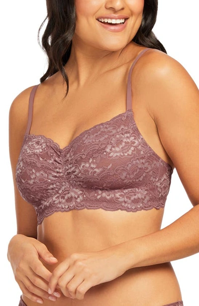 Montelle Intimates Lace Bralette In Mauve Mist/ Blush