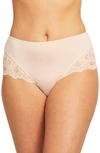 Fleur't Belle Epoque Lace-trim Briefs In Champagne