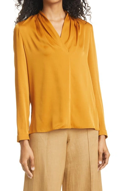 Kobi Halperin Nellie Silk-blend Pleated Blouse - 100% Exclusive In Bronze