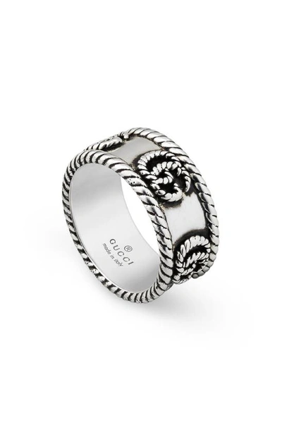 Gucci Gg Band Ring In Silver