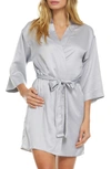 FLORA NIKROOZ VICTORIA SATIN SHORT ROBE,Q80898