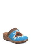 Born Bandy Clog In Taupe/ Turquoise Fabric