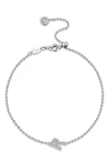 Lafonn Simulated Diamond Pavé Initial Bracelet In Silver/ White R