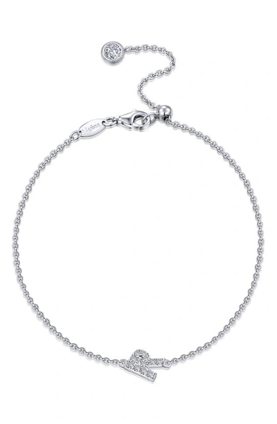 Lafonn Simulated Diamond Pavé Initial Bracelet In Silver/ White R
