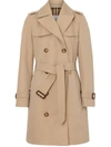 Burberry Beige The Short Islington Trench Coat In Canvas Green