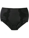 Dolce & Gabbana High-waisted Lace-detail Satin Briefs In Pink