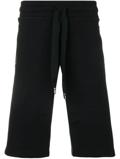 Dolce & Gabbana Drawstring Track Shorts In Black