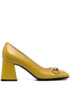 GUCCI GUCCI 75MM HORSEBIT MID-HEEL PUMPS