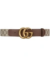 Gucci Double G Buckle Gg Belt In Black