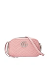 Gucci Small Gg 2.0 Matelasse Leather Camera Bag In 5815 Pink
