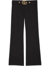 GUCCI GUCCI STRETCH VISCOSE PANT WITH DOUBLE G