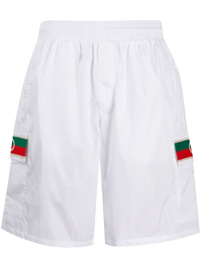 Gucci Web-trimmed Swim Shorts In Black