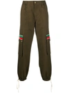 GUCCI GUCCI WEB-DETAIL CARGO TROUSERS