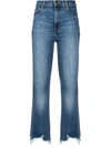 J BRAND J BRAND FRAYED CROPPED JEANS