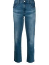 J BRAND J BRAND HIGH RISE CROPPED JEANS