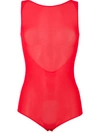 MAISON MARGIELA MAISON MARGIELA SLEEVELESS MESH SCOOP BACK BODYSUIT