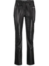 OFF-WHITE OFF-WHITE POLISHED-FINISH TROUSERS