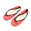 PORSELLI PORSELLI COLLECTION PRIVE' CORAL LAMB LEATHER CLASSIC BALLERINA