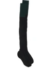 PRADA PRADA THIGH-HIGH RIBBED SOCKS