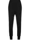 Stella Mccartney Crochet-detail Tapered Track Pants In Angel Blue